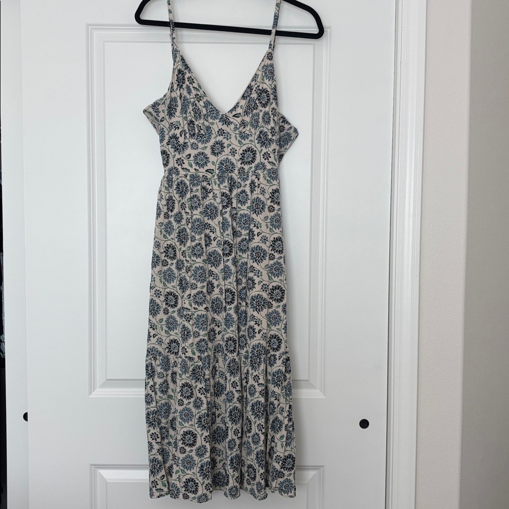 Japna Blue Floral Midi Dress